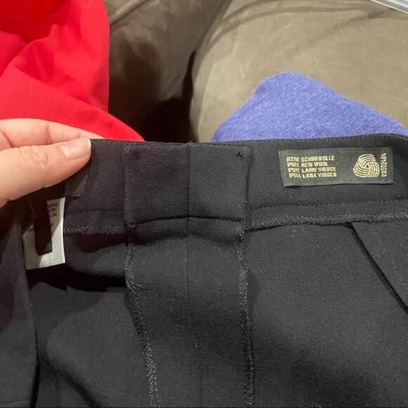 Vintage Escada Wool Black Slacks Grommets at the Waistline Size 38 - Picture 7 of 11